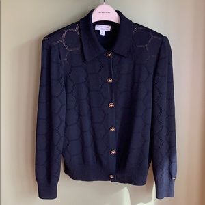 St. John by Marie Gray Black Jacket bee buttons